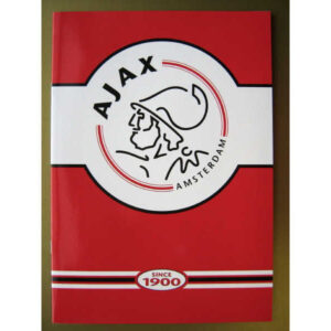 Ajax schrift A4 gelinieerd rood logo